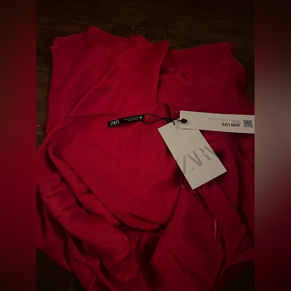 NWT Zara Satin Mini Dress - Picture 7 of 7